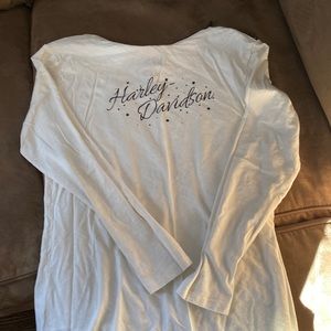 Harley Davidson cream color long sleeve